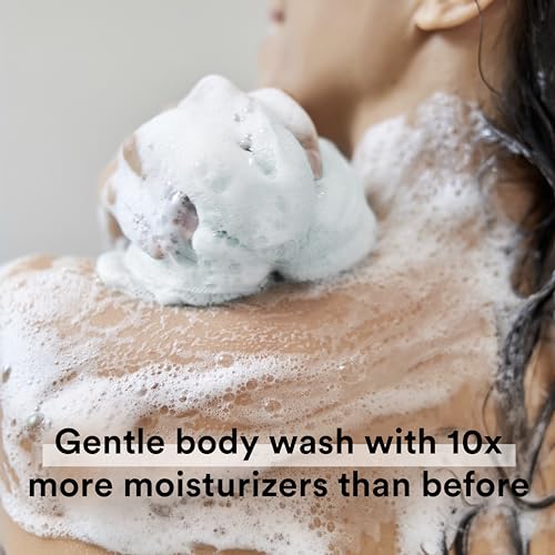 Bubbles form a plush lather on skin with Suave wash