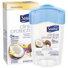Suave Coconut Kiss packaging-box front with product benefits