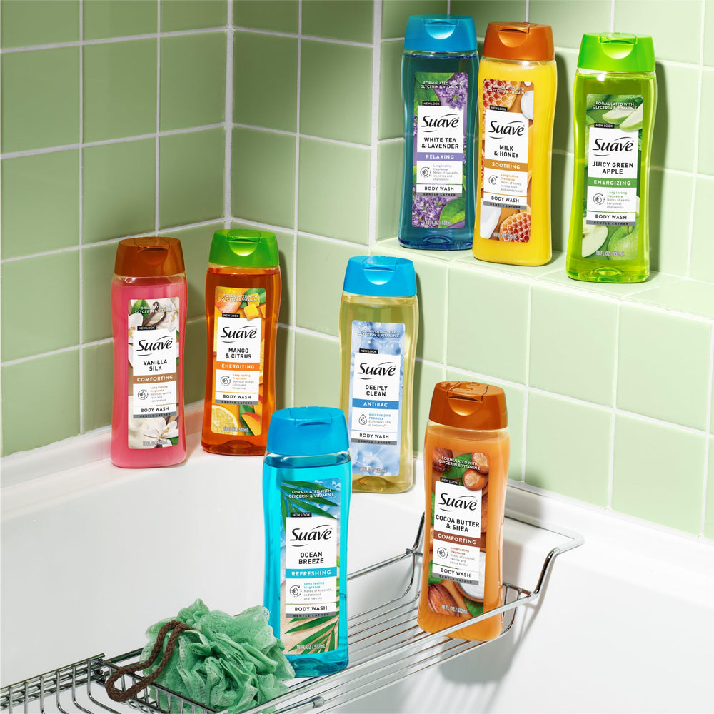 Cruelty-free Suave product with paraben- and phthalate-free formulation.