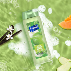 Suave Essentials Crisp Apple Aroma highlights a fresh, inviting shower experience