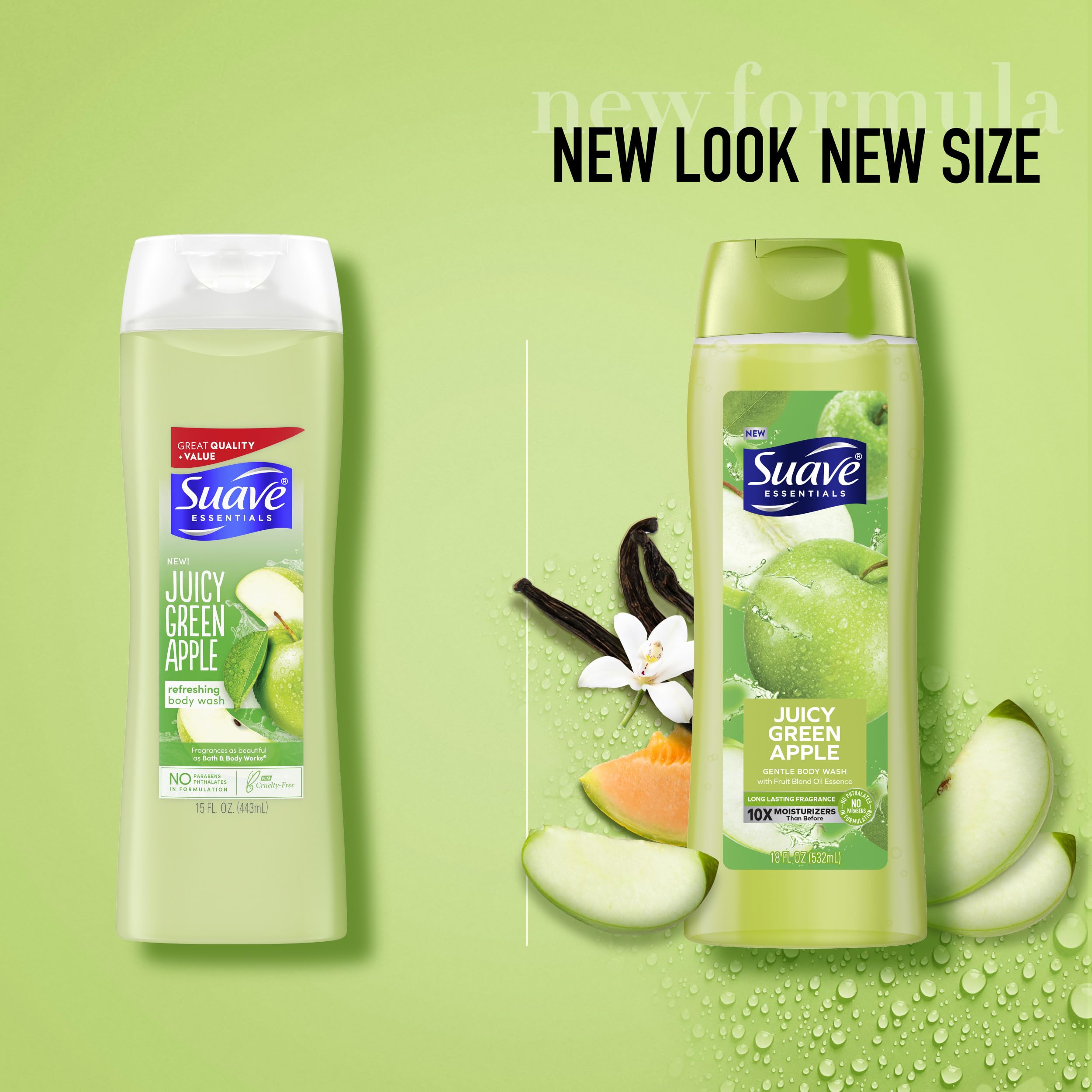 Suave Essentials Vitamin E Enriched Body Wash lightly conditions and nourishes skin