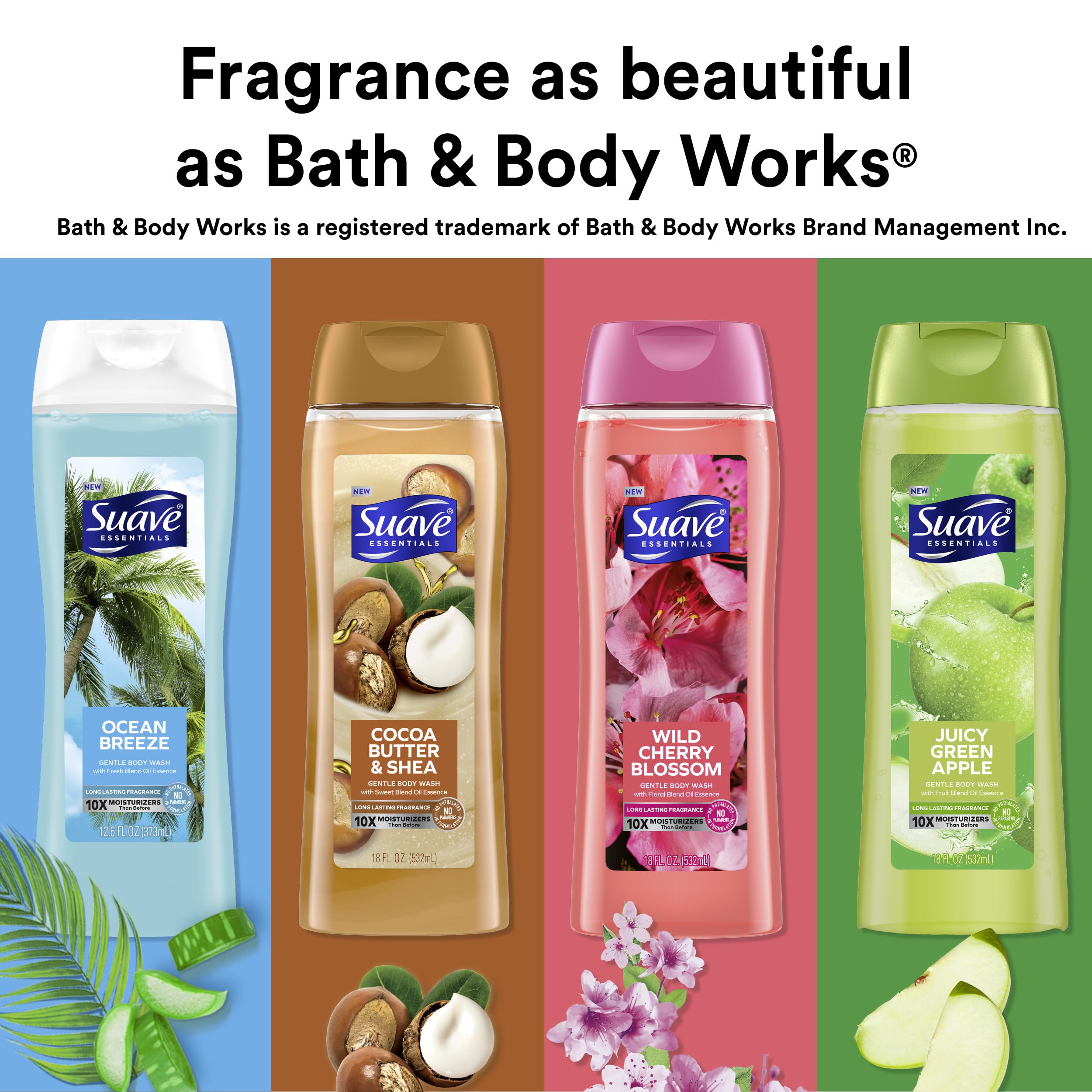 Family using Suave body wash during a morning shower