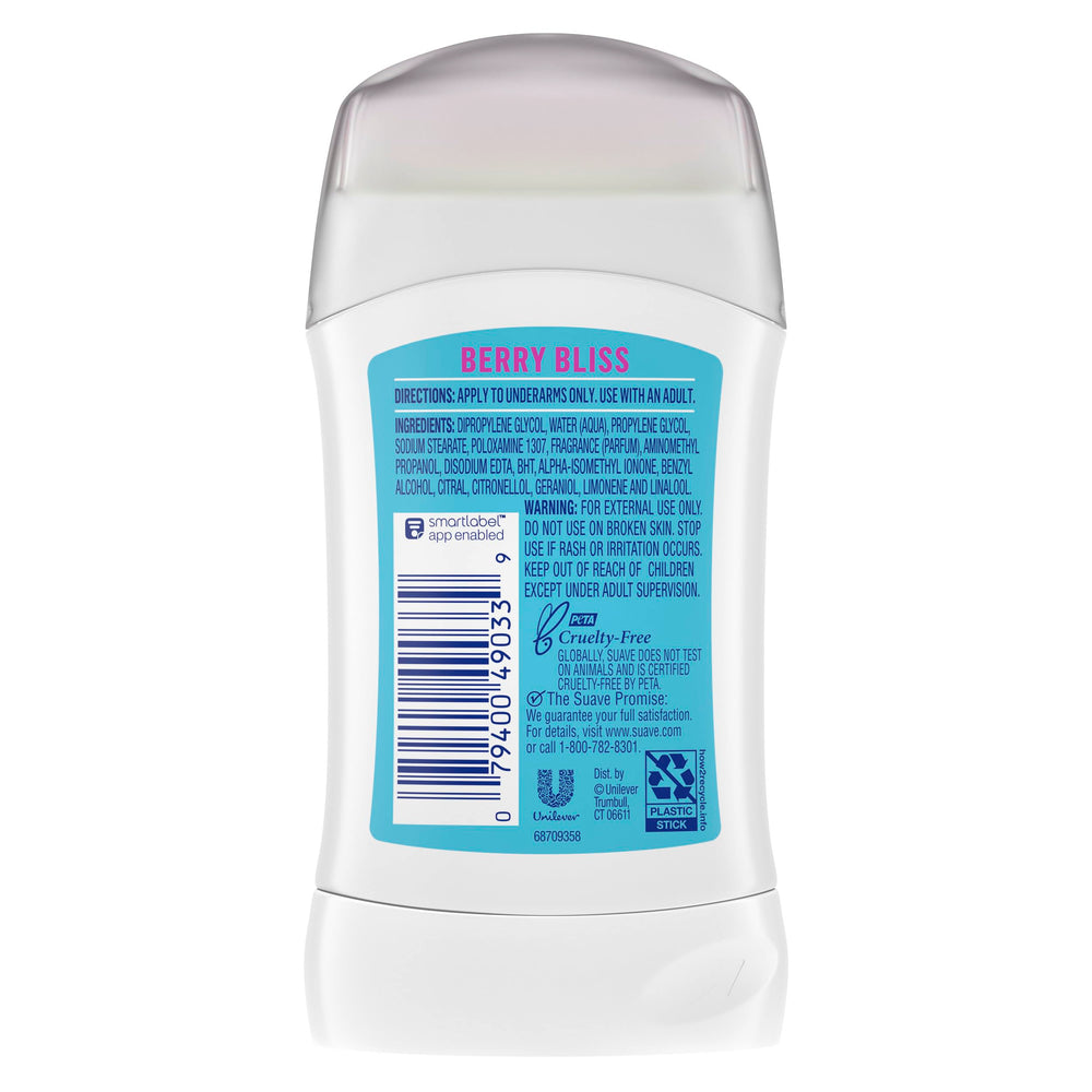 Close-up of application underarm with Berry Bliss deodorant stick