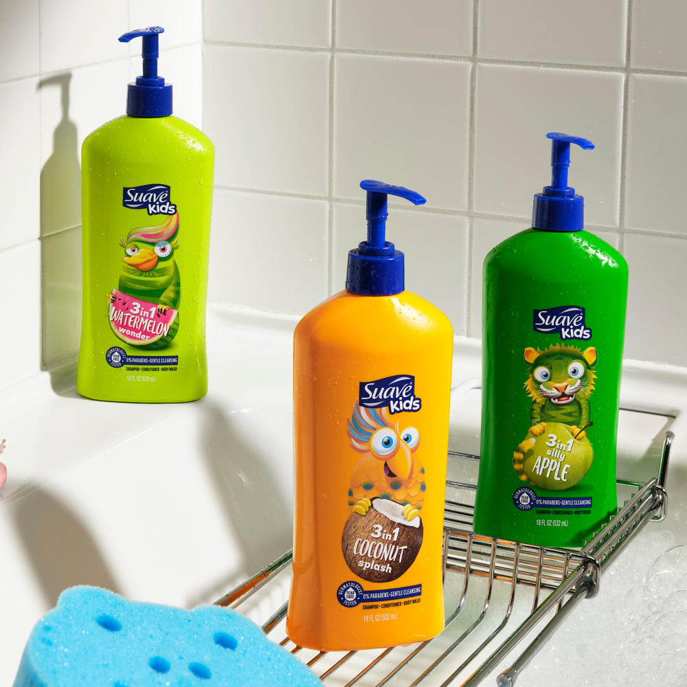 Hair feels soft and shiny after using Suave Kids 3-in-1
