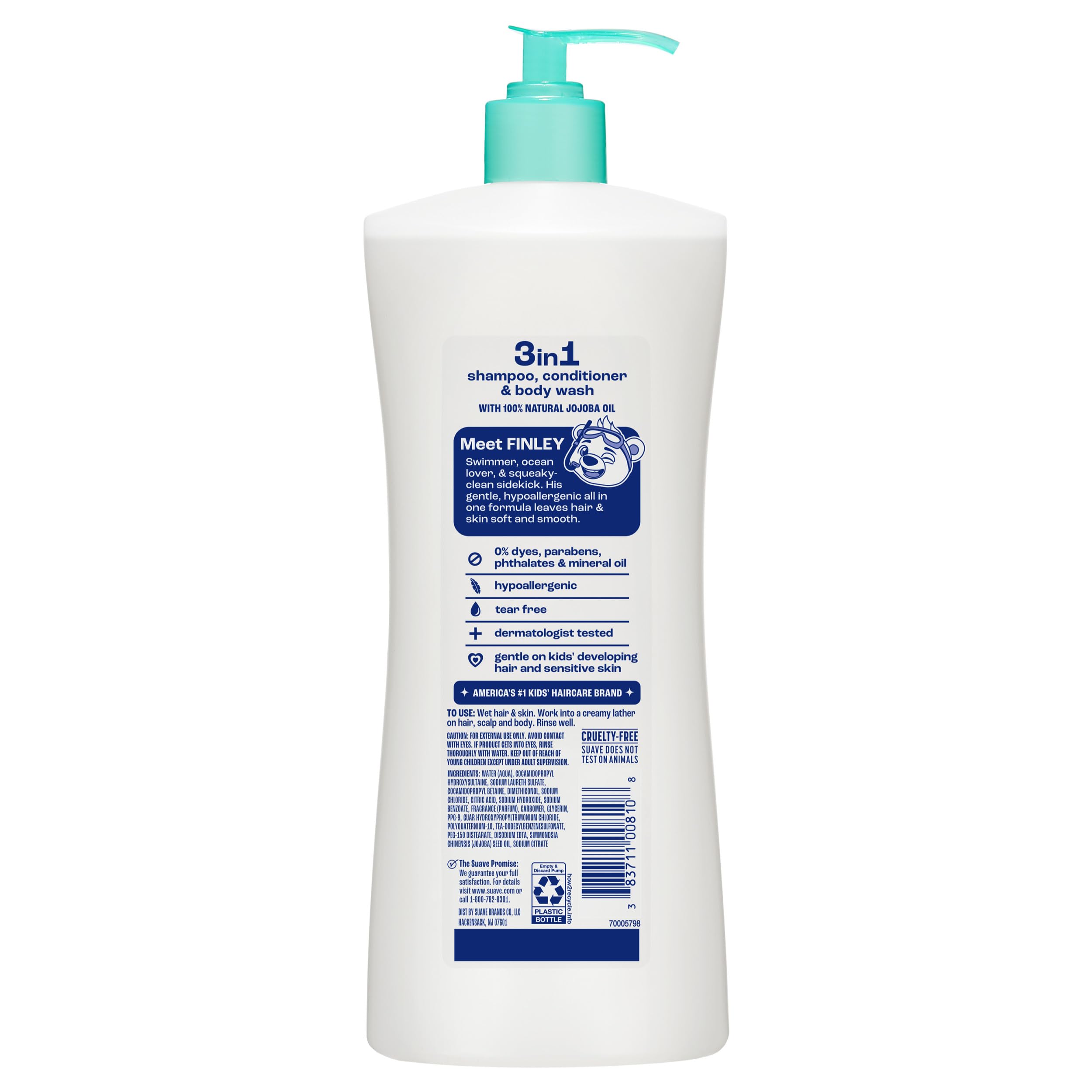 Dermatologist-tested seal on Suave Kids Purely Fun packaging provides gentle care reassurance