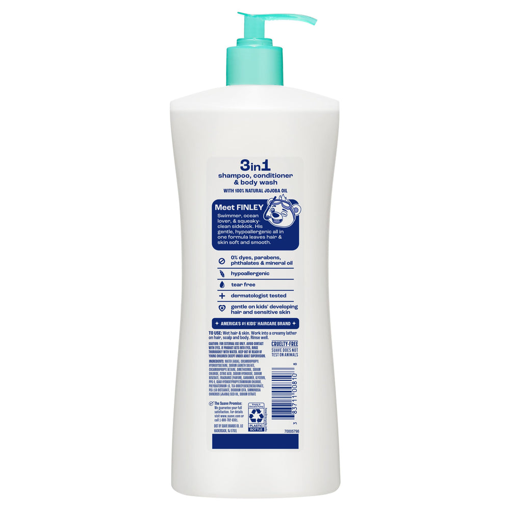 Dermatologist-tested seal on Suave Kids Purely Fun packaging provides gentle care reassurance