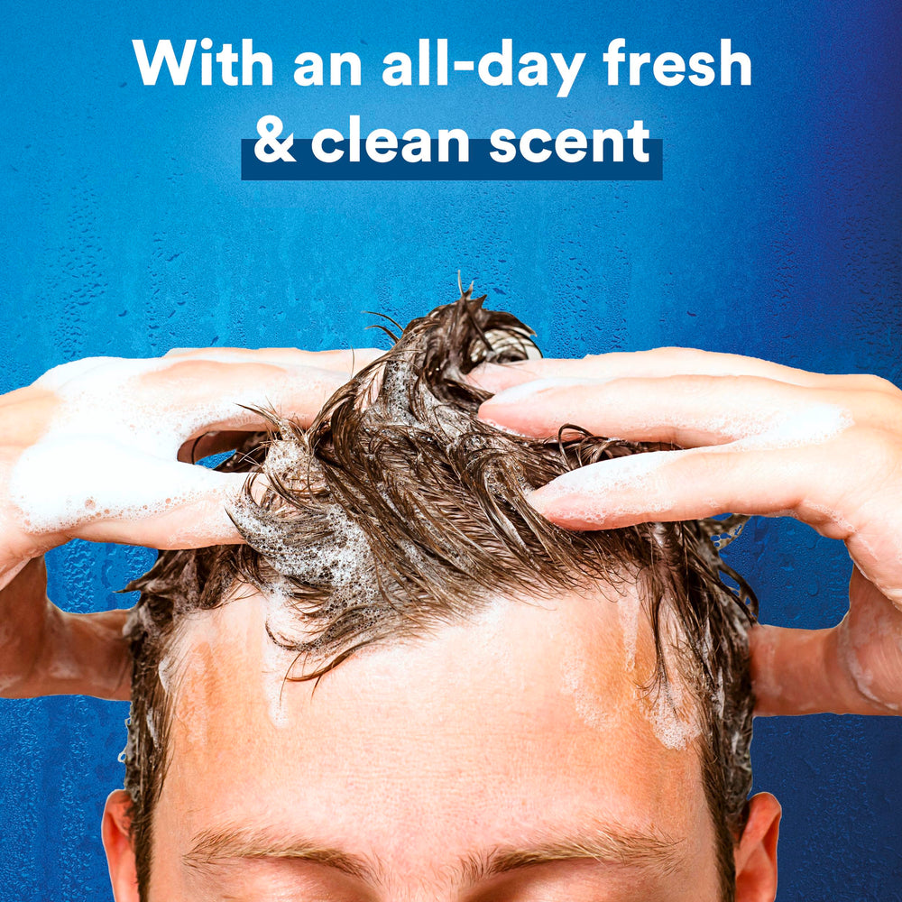 Suave Men 2-in-1 bottle on shelf showing classic clean formula