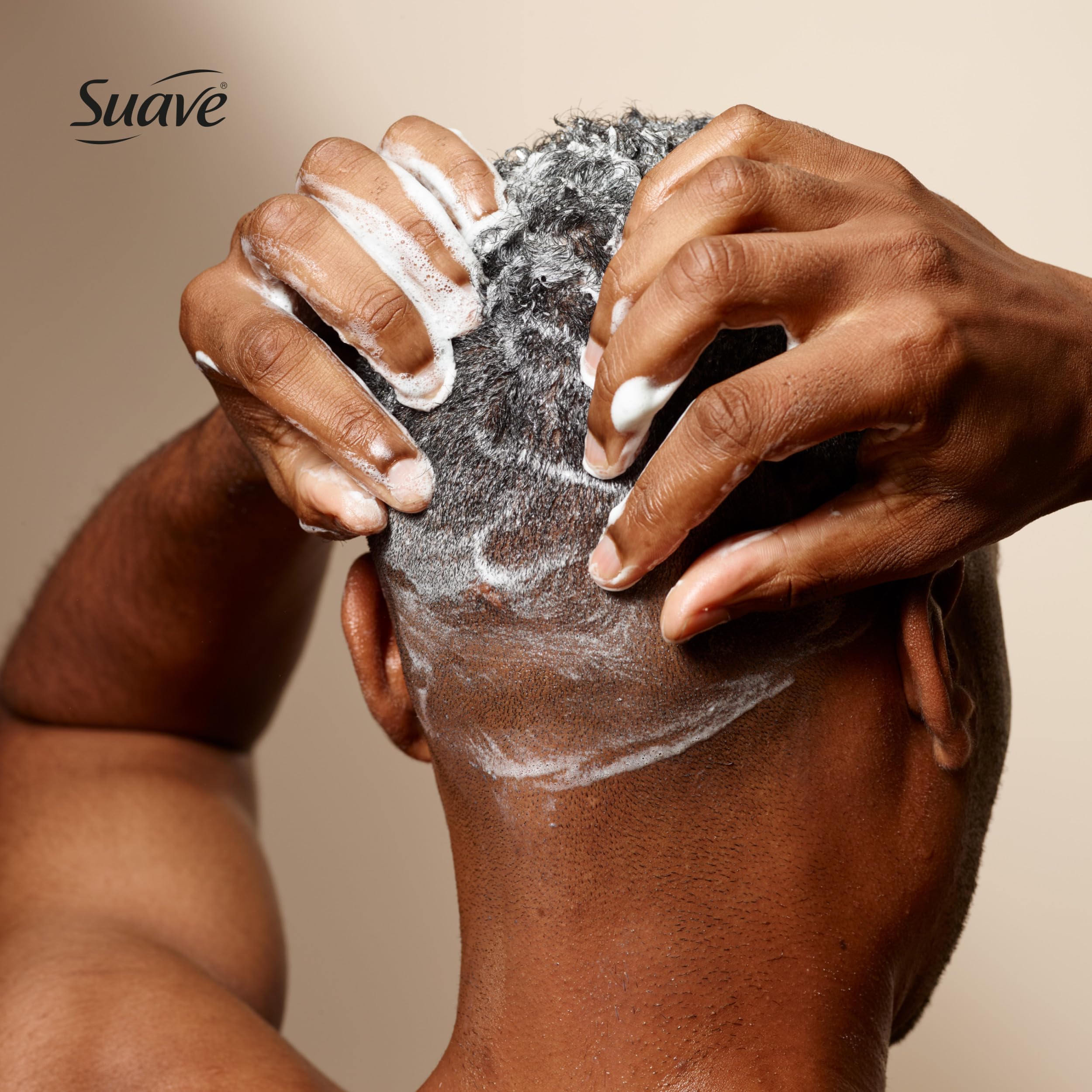 Suave Men Citrus Rush shower scene demonstrates refreshing citrus fragrance.