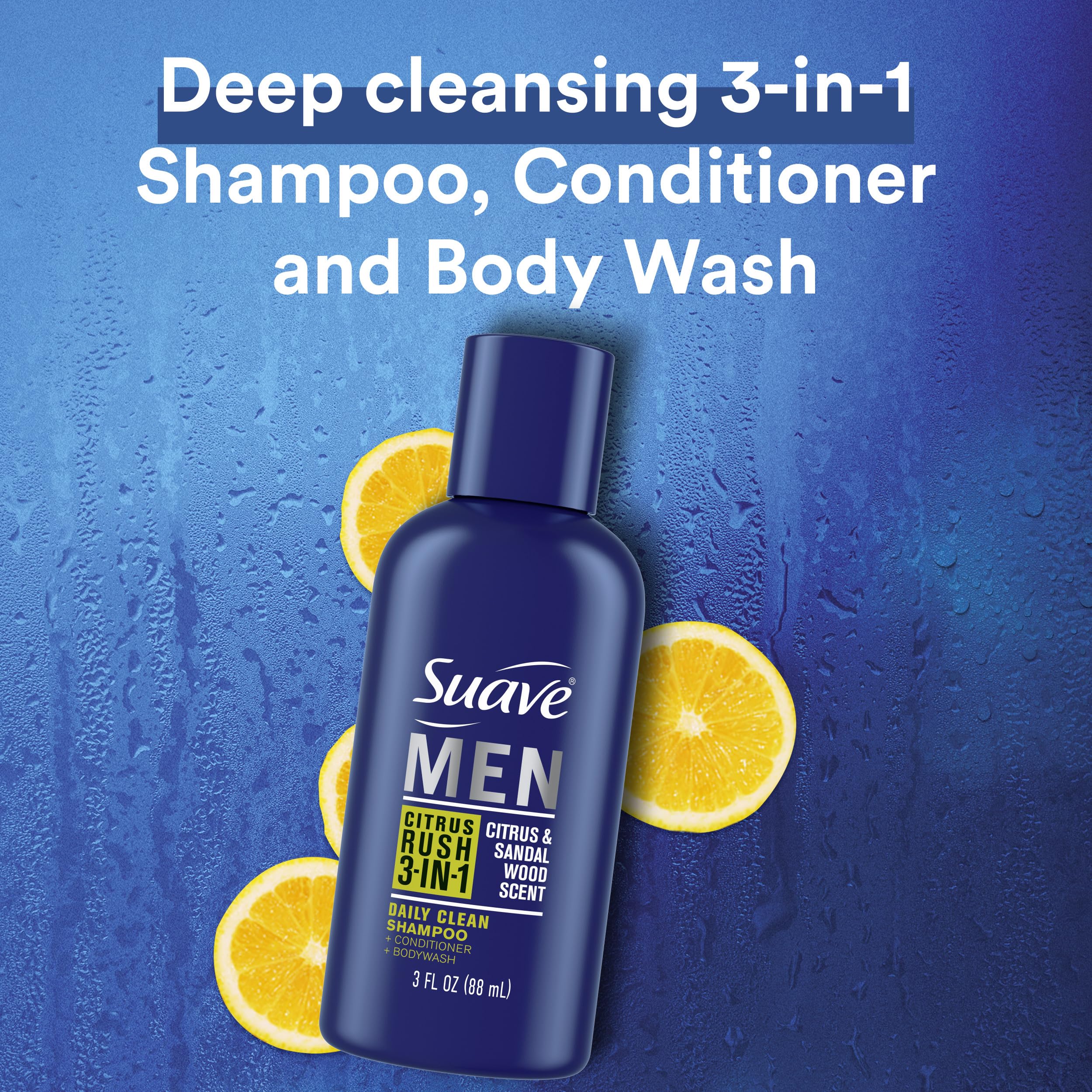 Suave Men Citrus Rush 3-in-1 travel pack for compact grooming