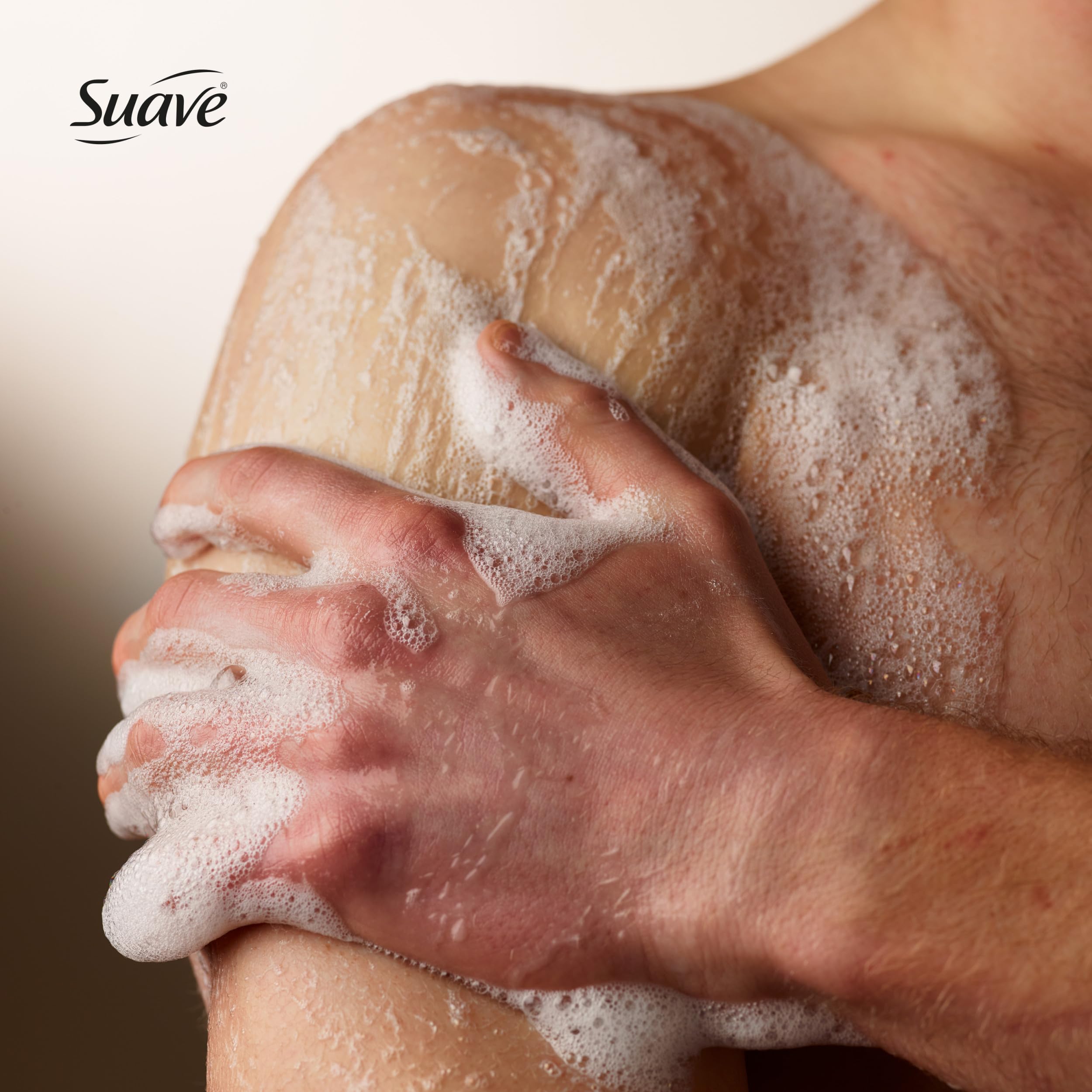 Suave Men Hydrating 3-in-1 after-workout rinse leaves skin balanced.