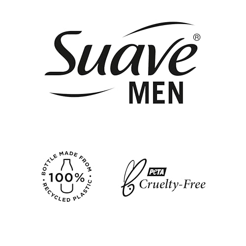 Lather and rinse action with Suave Men Wash.