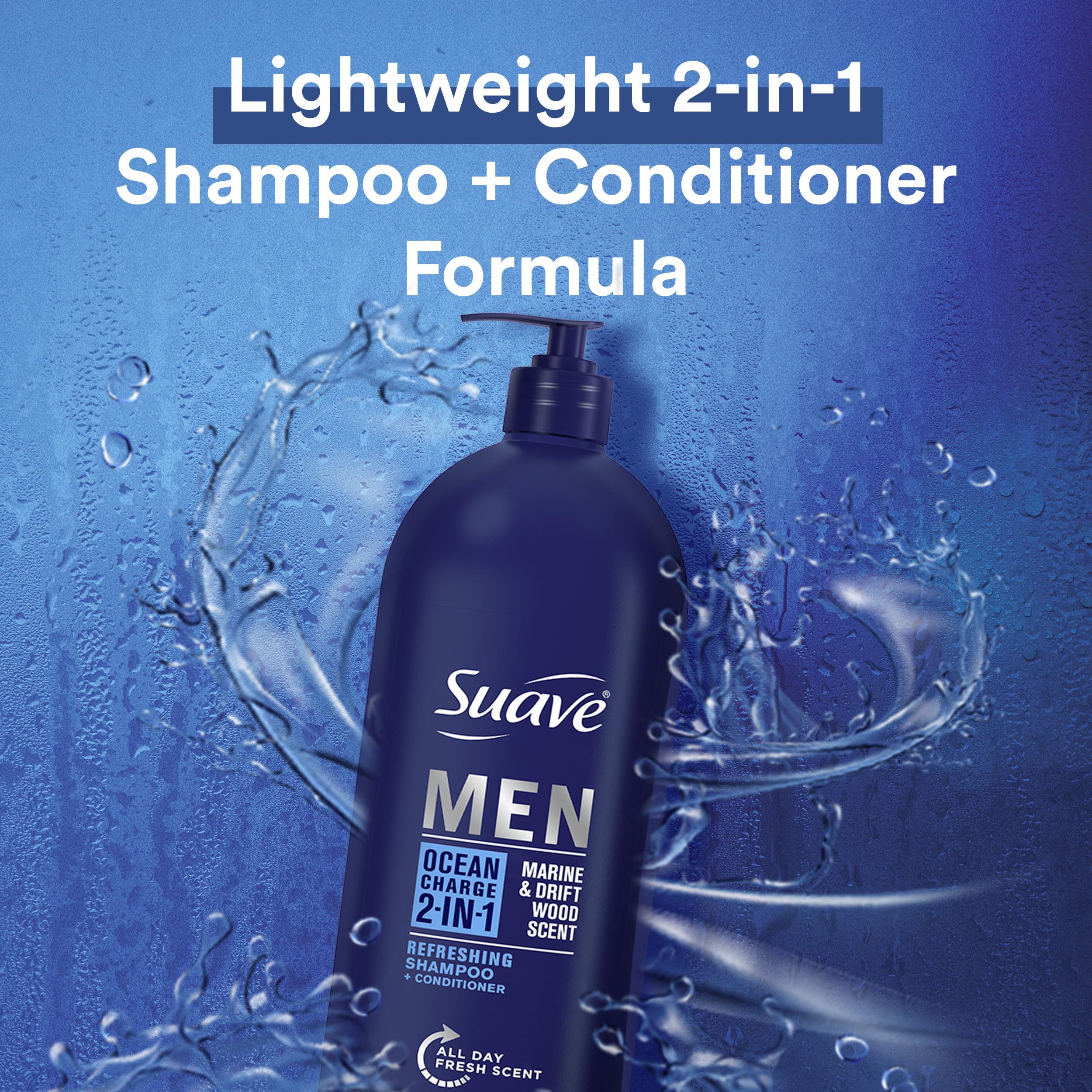 Suave Men Ocean Charge conditioner coats hair for smoother styling
