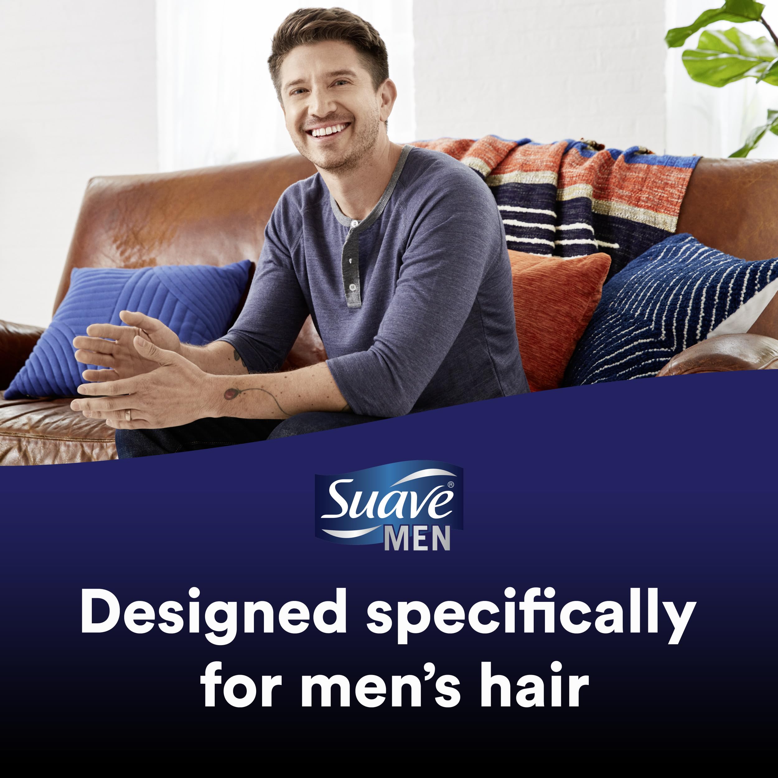 Suave Men Ocean Charge contains panthenol for extra moisture