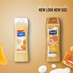 Suave Milk & Honey bubbles image showcasing rich lather and moisture