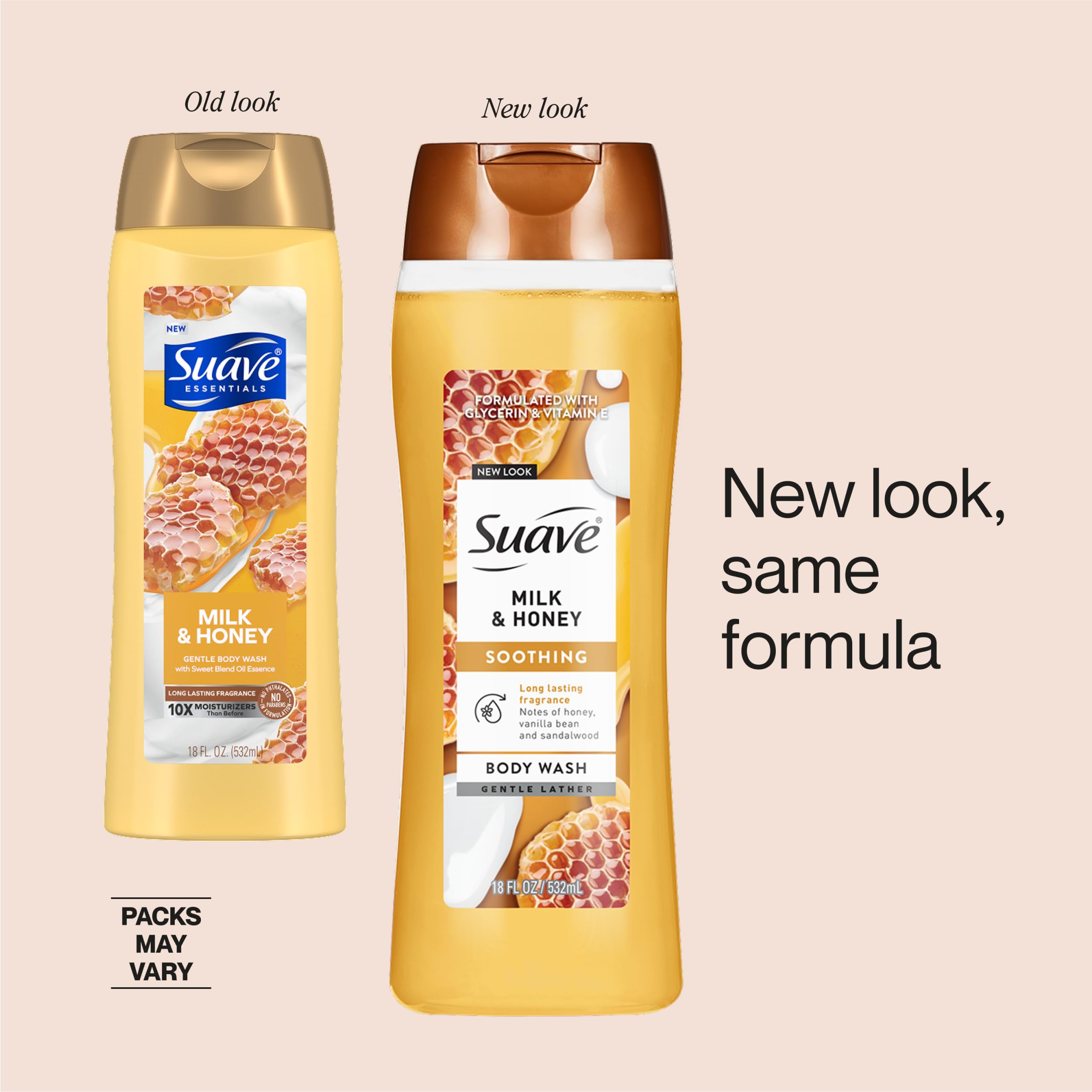 Suave Milk & Honey body wash for daily use by the family