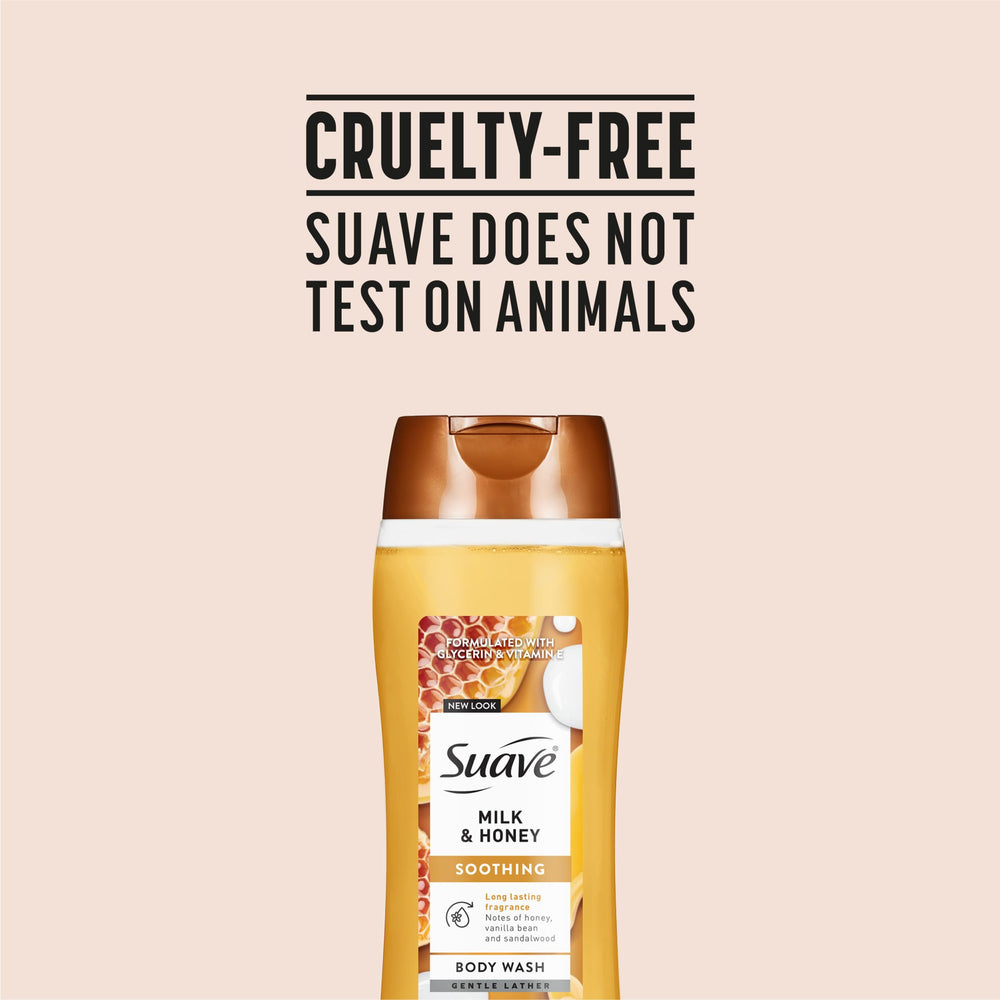 Glycerin and Vitamin E listed among ingredients on Suave packaging