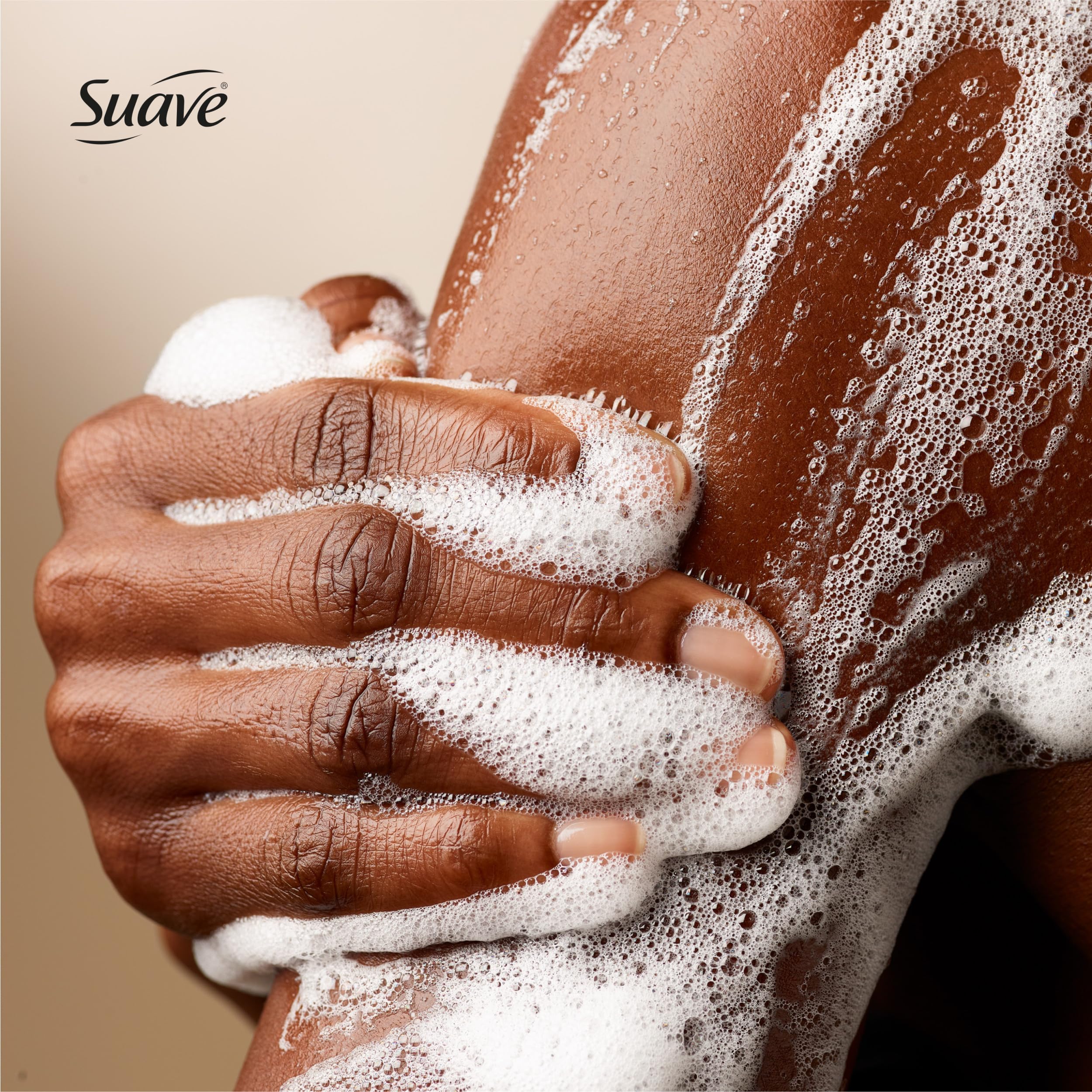 Cruelty-free logo on Suave packaging signals animal-friendly care