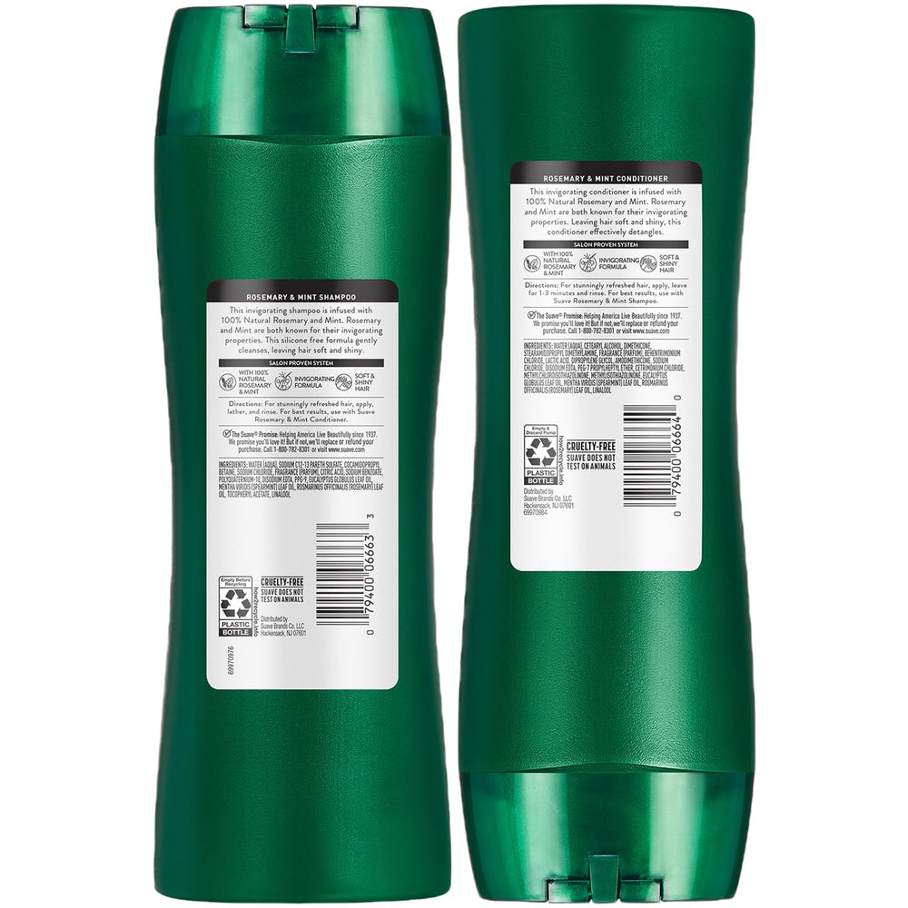 Suave Rosemary & Mint Conditioner bottle—gentle detangling and smoothing