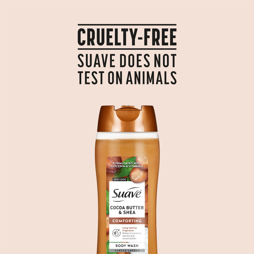 Skin feels nourished and refreshed after using Suave body wash.