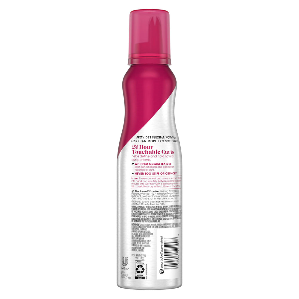 Suave Whipped Mousse texture like whipped cream for light hold.