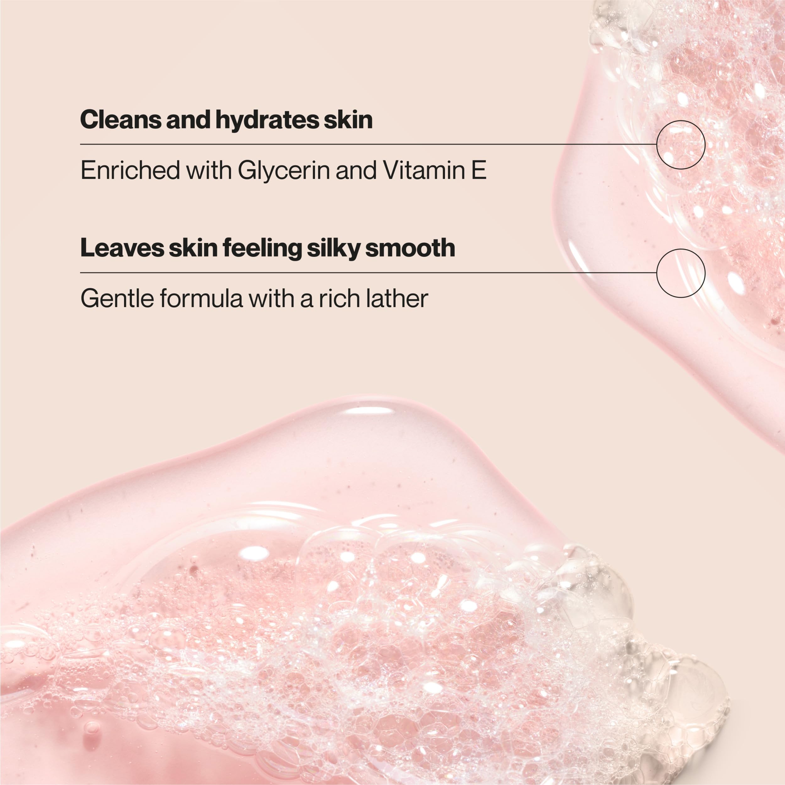 Fragrance notes of cherry blossom and jasmine in Suave body wash