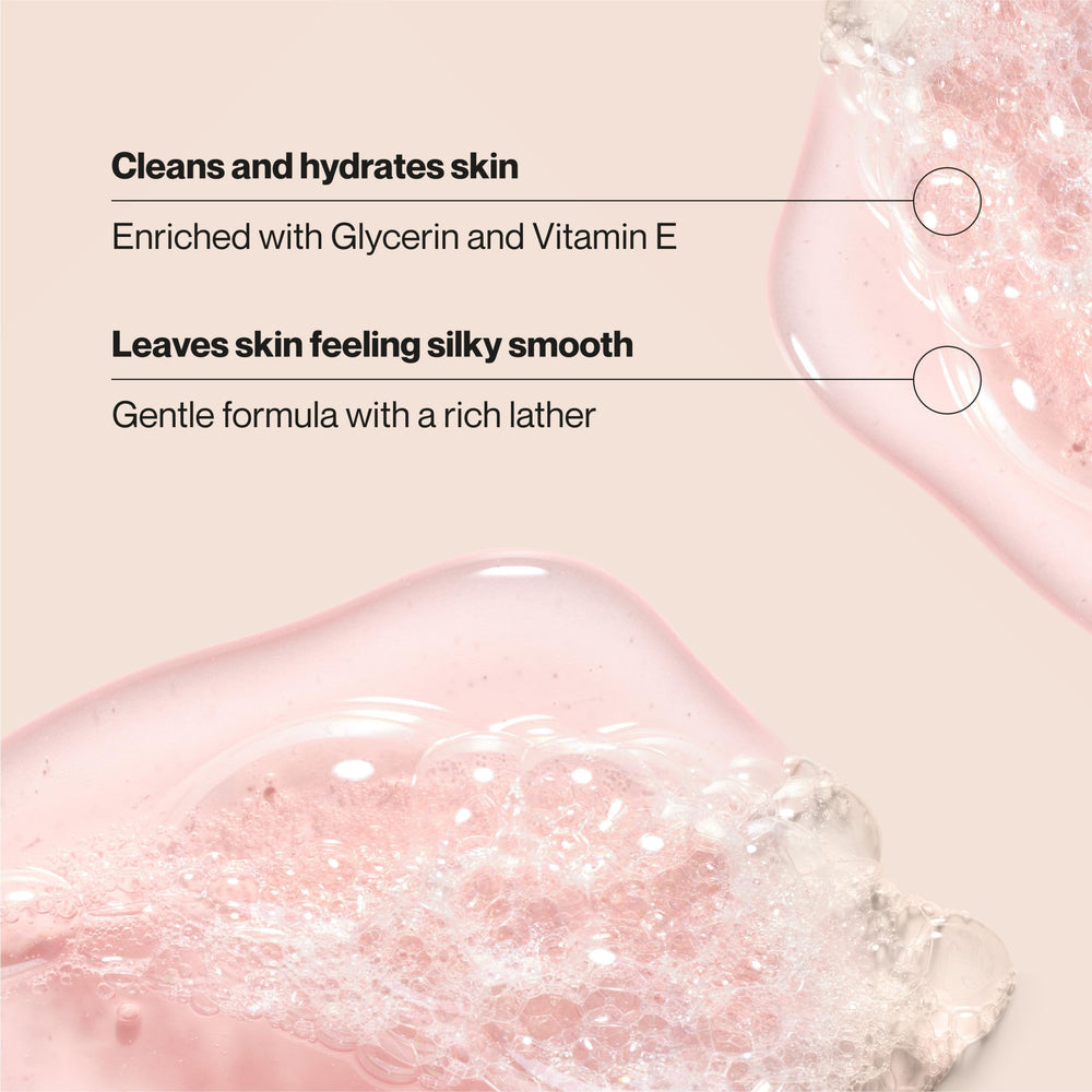 Fragrance notes of cherry blossom and jasmine in Suave body wash