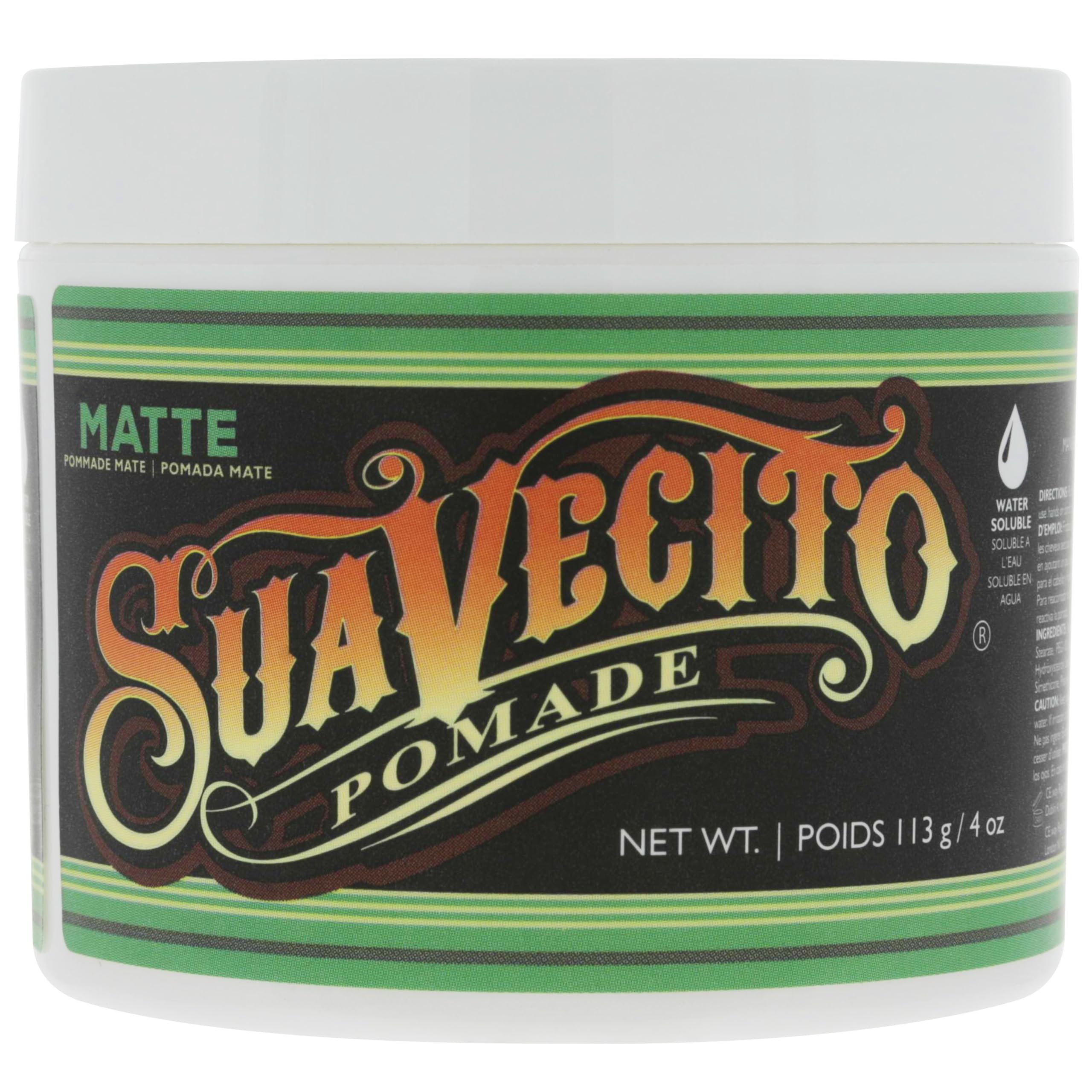 Suavecito Matte Pomade preserves the original scent while styling.