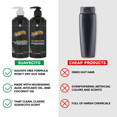 Suavecito natural oils nourish strands for healthier shine.