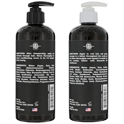 Suavecito OG conditioner bottle pump offers easy conditioning and detangling.