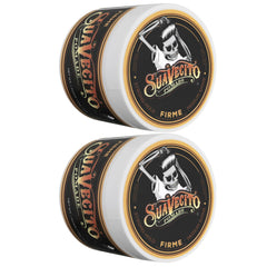 Suavecito Pomade Firme bottle side view shows effective styling control.