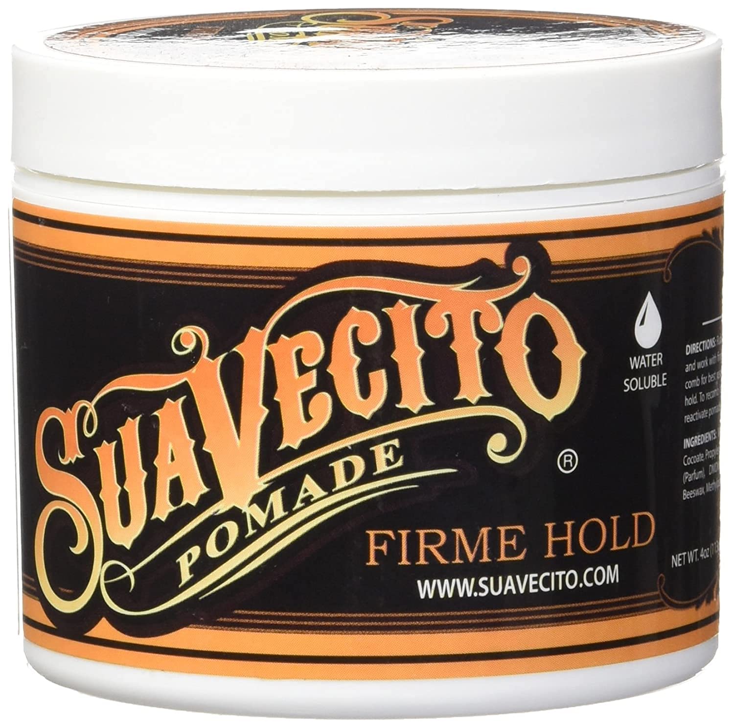 Apply Suavecito Pomade Firme with ease for precise combing and styling control