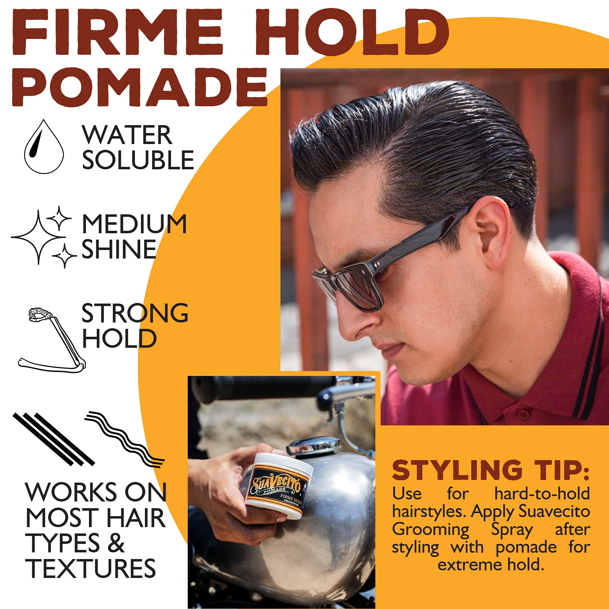 Made in the USA, Suavecito Pomade Firme supports quality and community pride