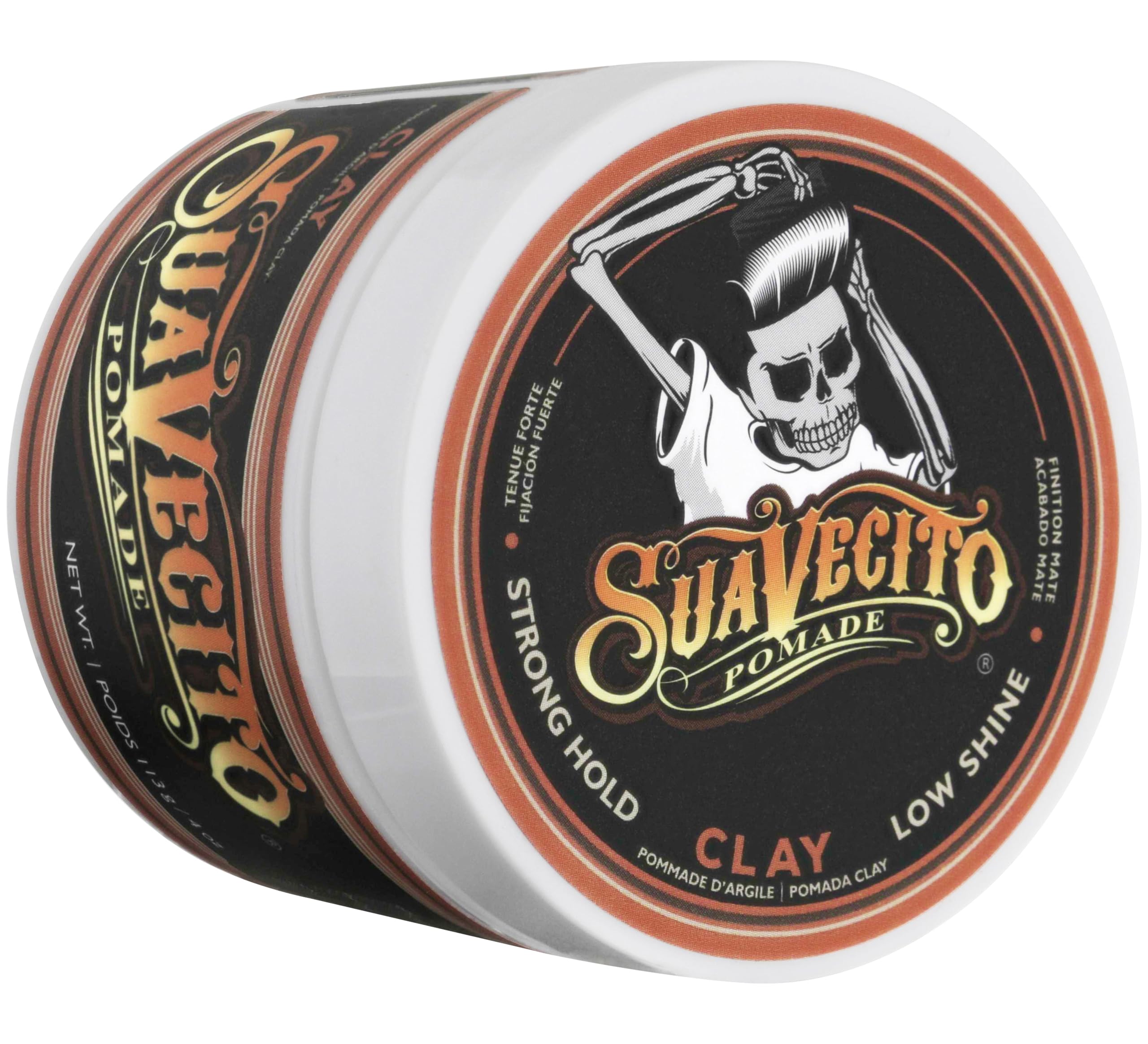 Suavecito Pomade Firme portion guide illustrates controlled product use.