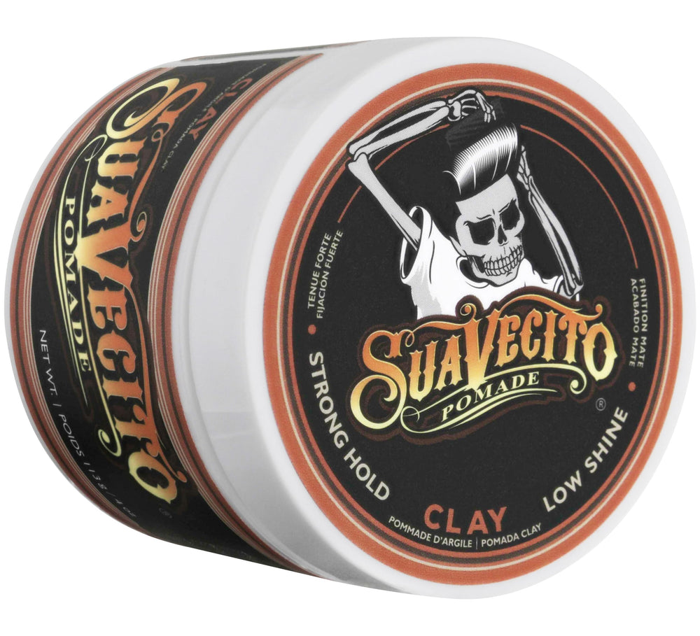 Suavecito Pomade Firme portion guide illustrates controlled product use.