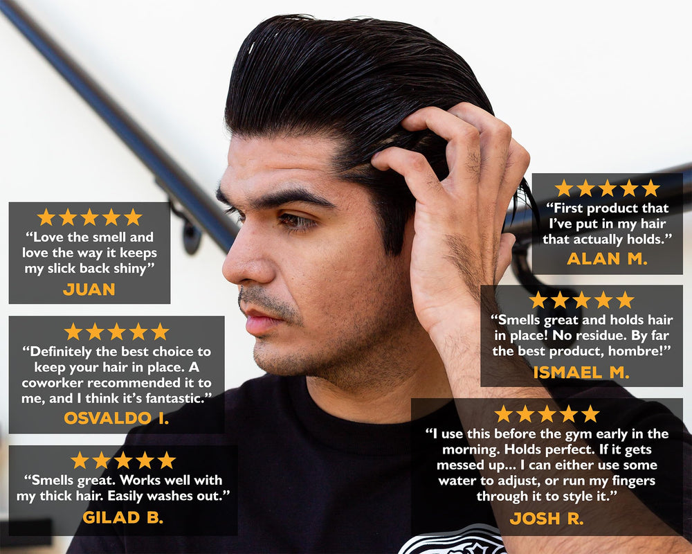 Water-based Suavecito Pomade Firme rinses clean with no residue.