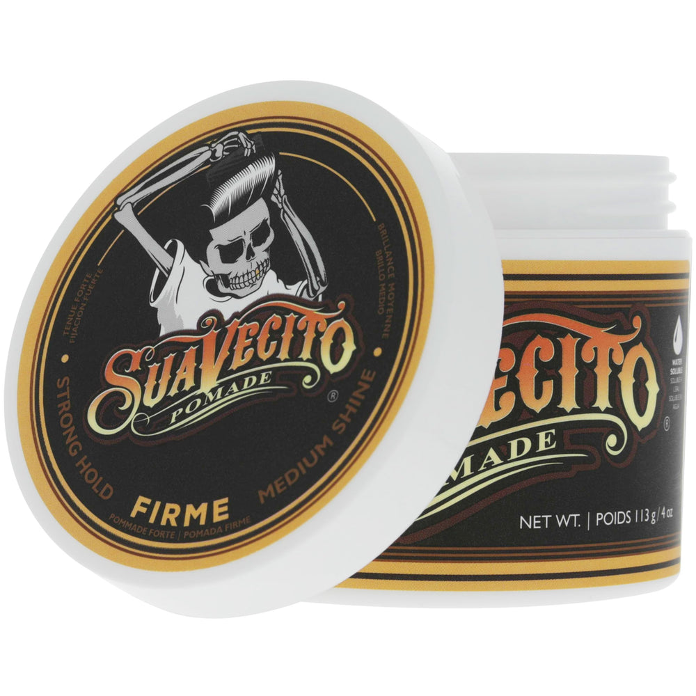 Suavecito Pomade Firme on wash out demonstrates water rinse