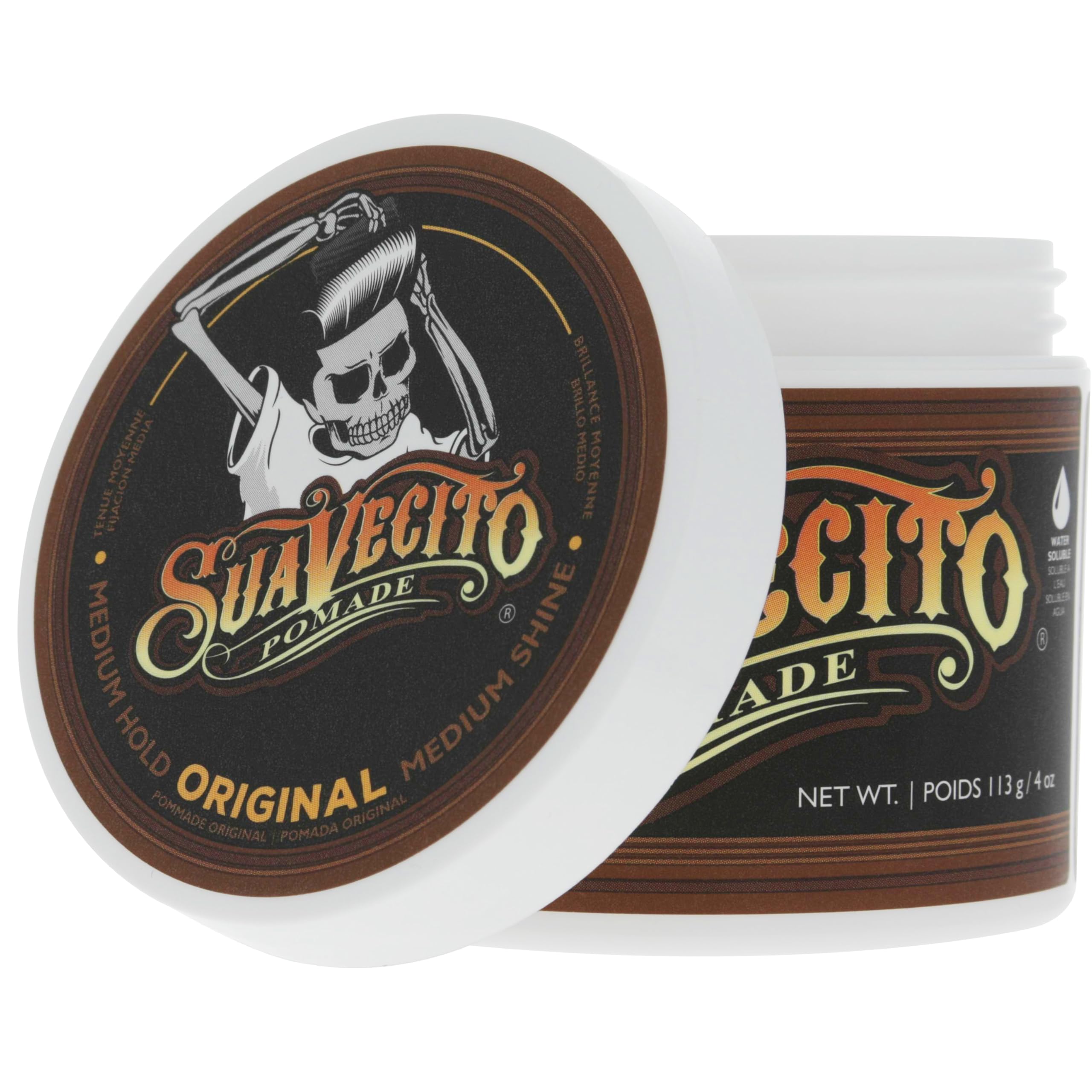 Easy wash-out with water thanks to Suavecito Original formula.