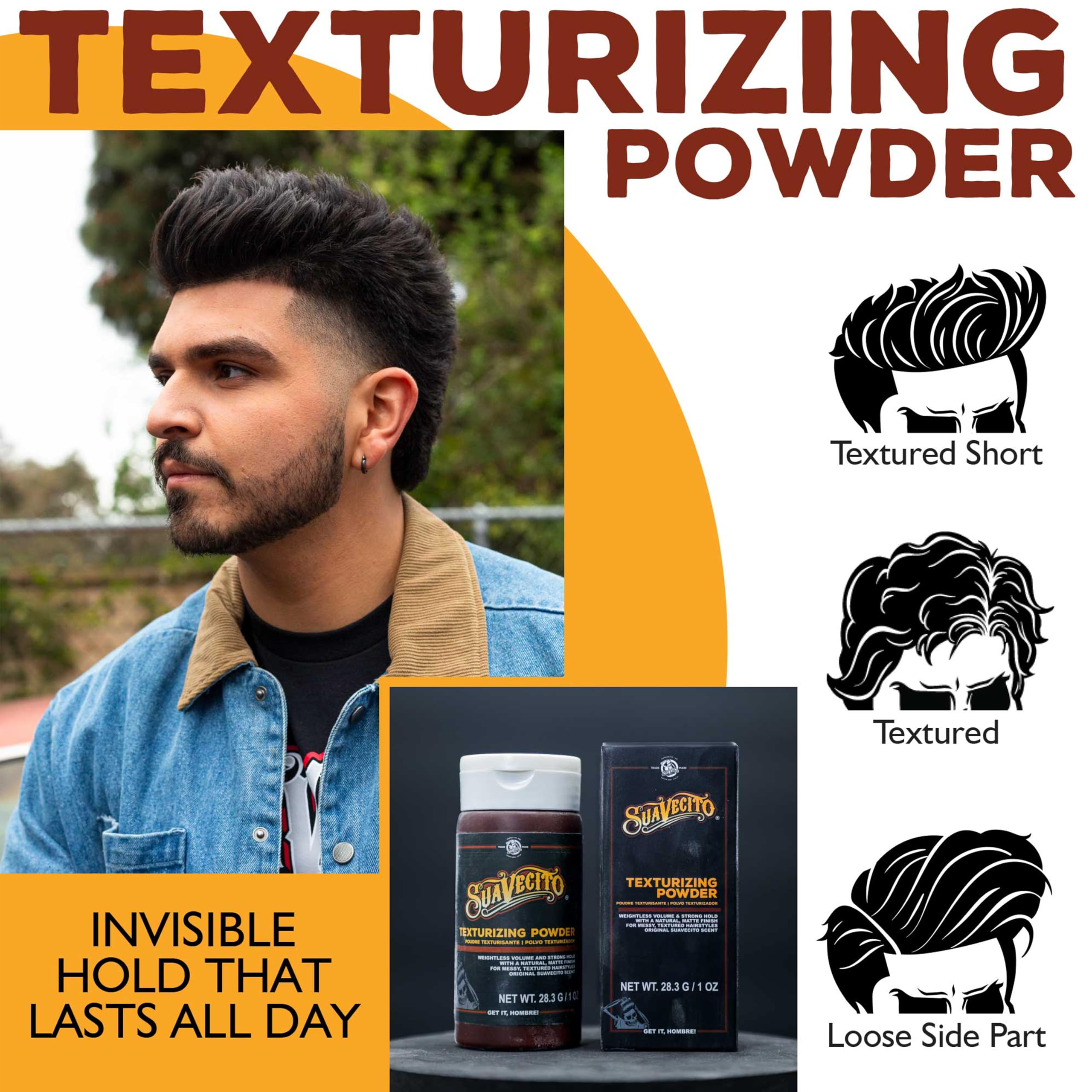 Suavecito oil-absorbing powder leaves hair refreshed and non-greasy