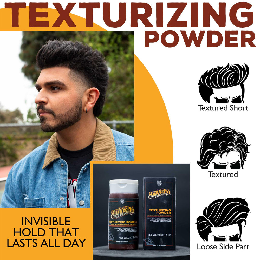 Suavecito oil-absorbing powder leaves hair refreshed and non-greasy