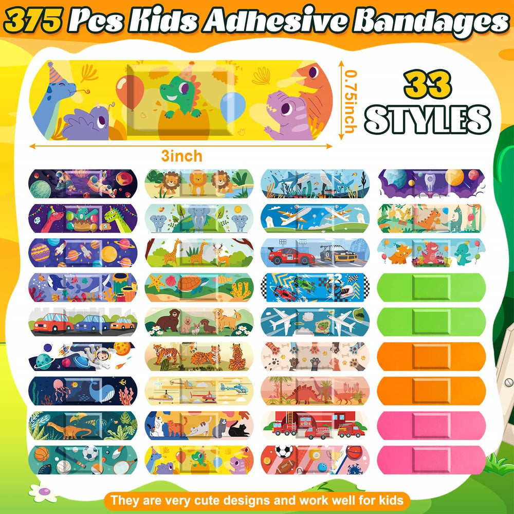 Sublaga bandages for kids feature 30 patterns and three color variations