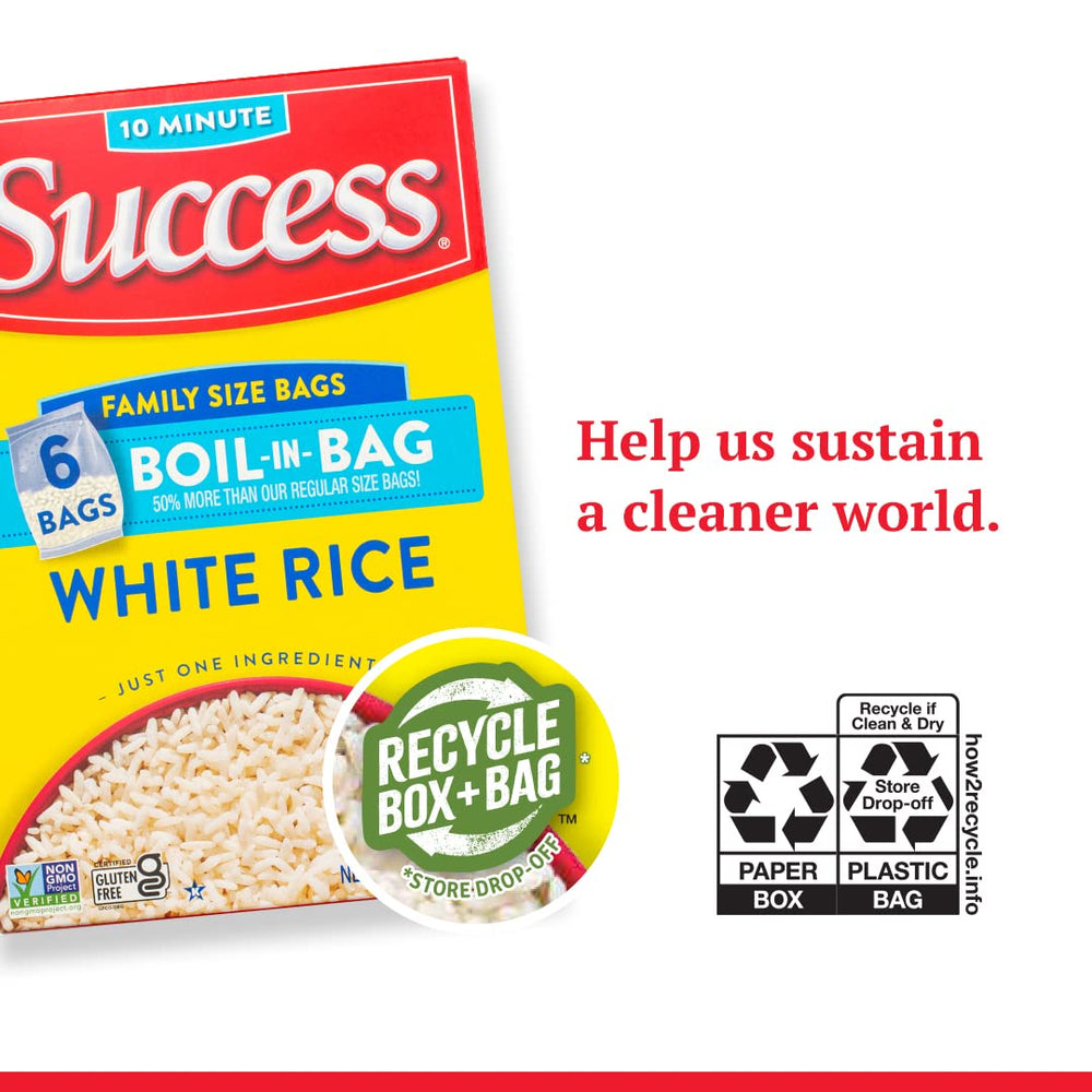 Success Boil-in-Bag Rice casserole-ready option for weeknight dinners.
