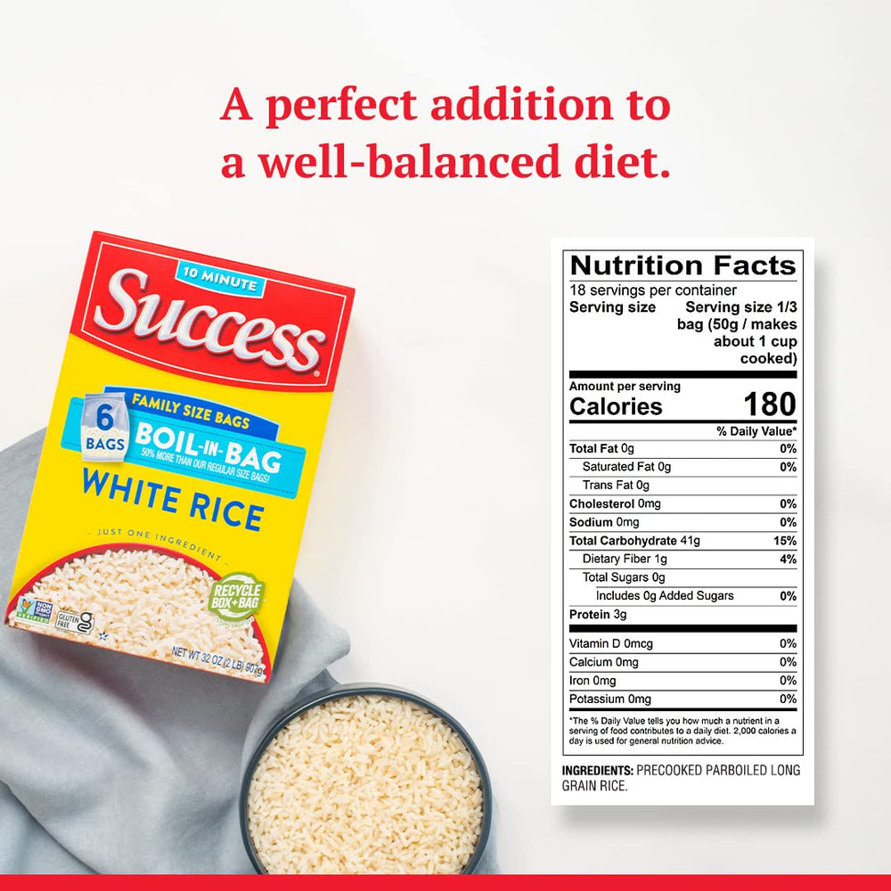 Success Boil-in-Bag Rice microwave-cooking option in action for fast meals.