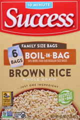 SUCCESS Brown Rice casserole dish highlights versatile base for family dinners.