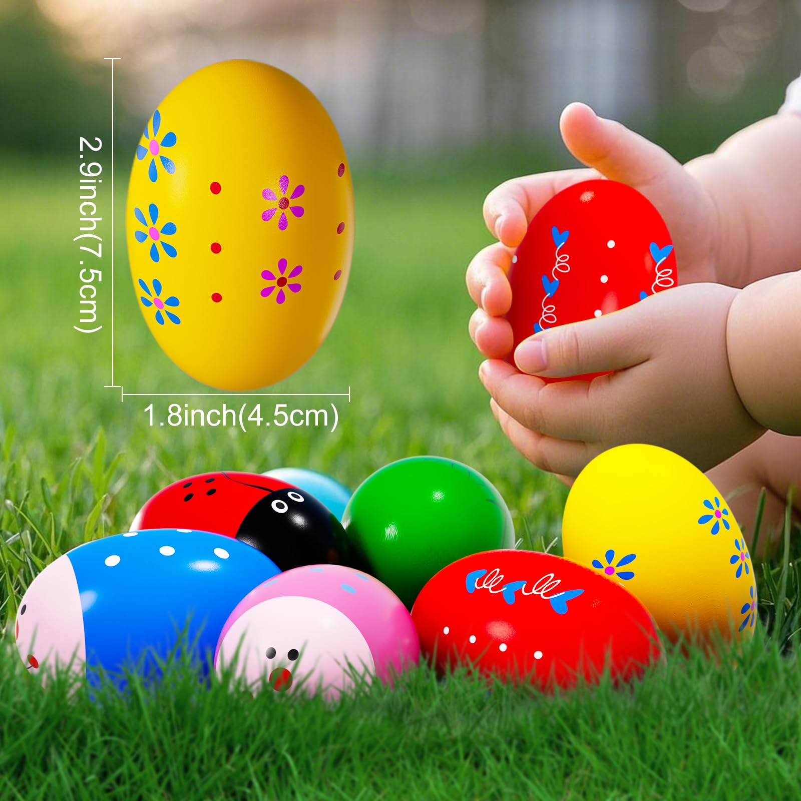 sucenance colorful wooden eggs promote color recognition and grip