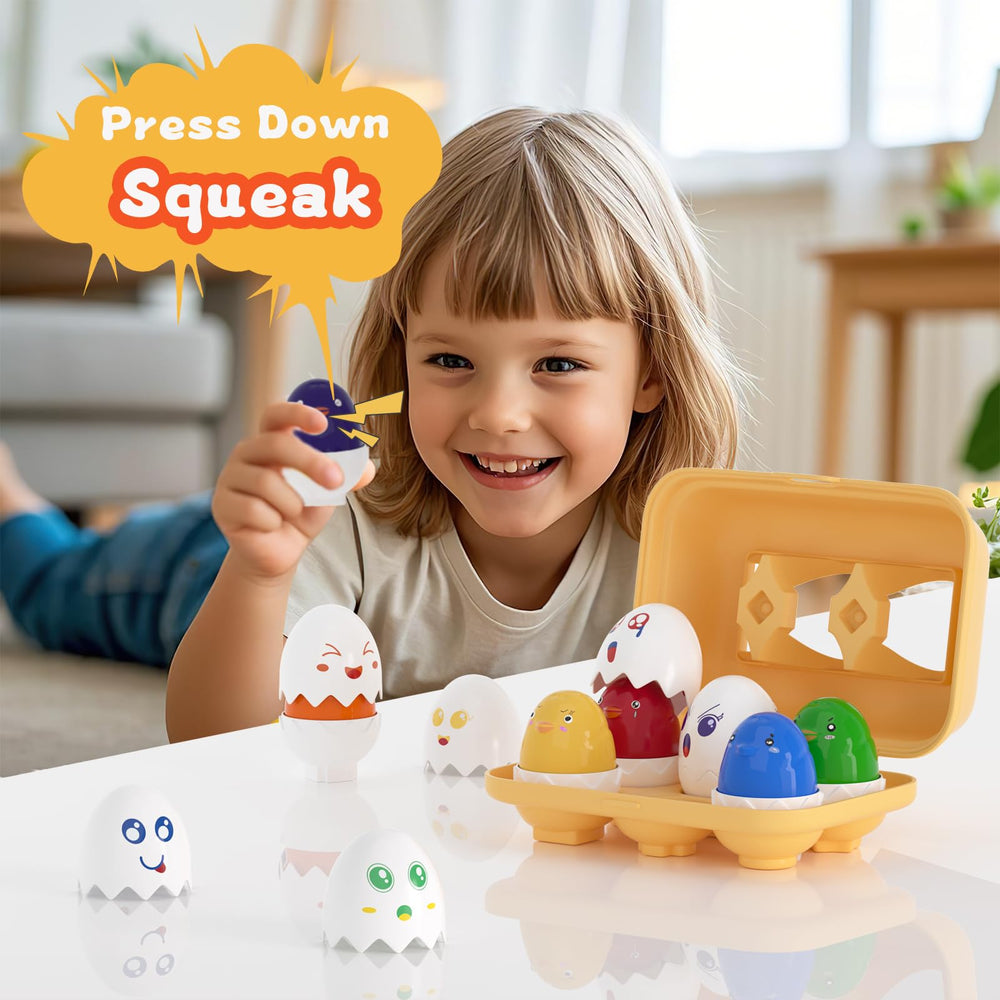 Sucenance eggs show different shapes to aid sorting activities.