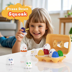 Sucenance eggs show different shapes to aid sorting activities.