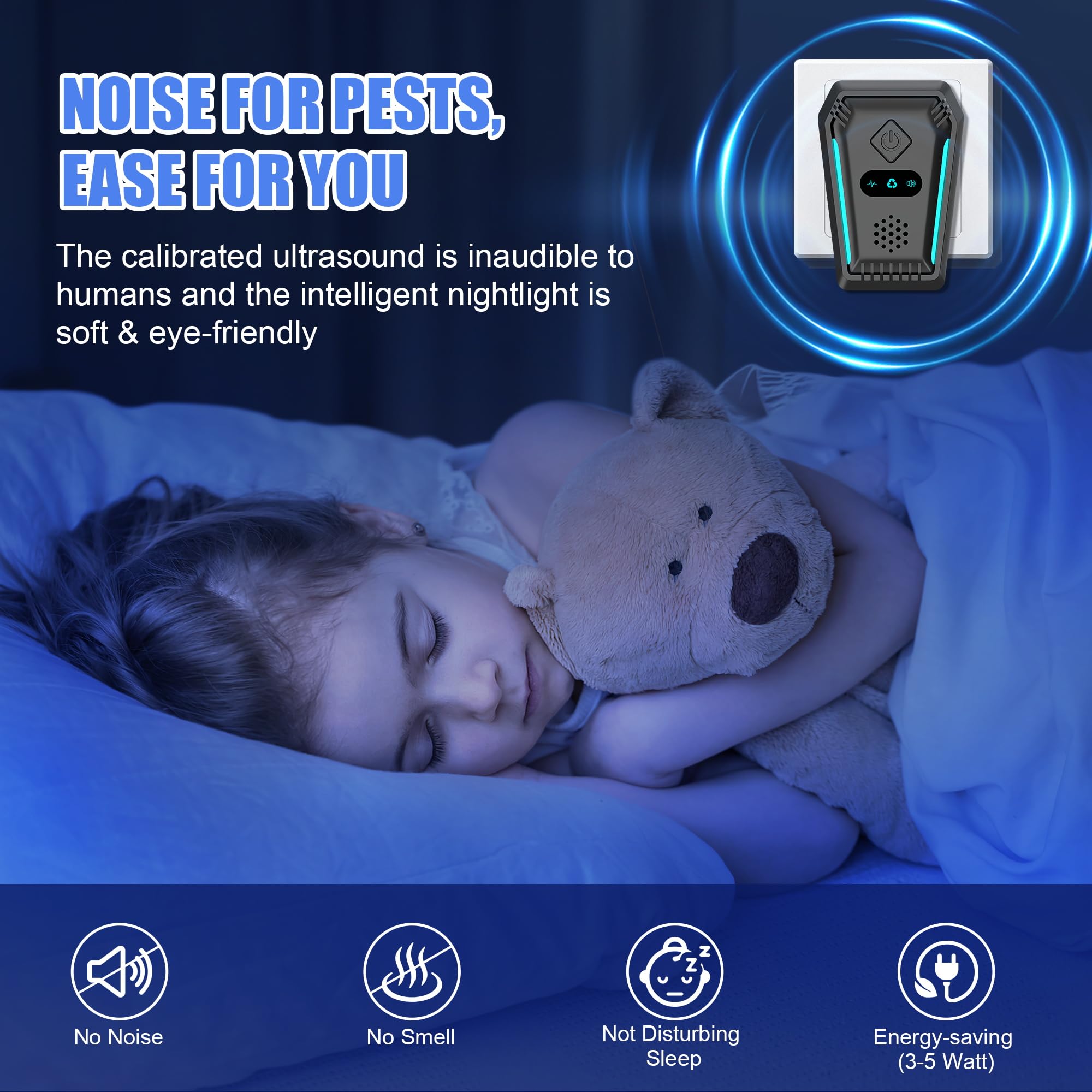 SUCGLES ultrasonic repeller in basement promotes quiet toxin-free deterrence