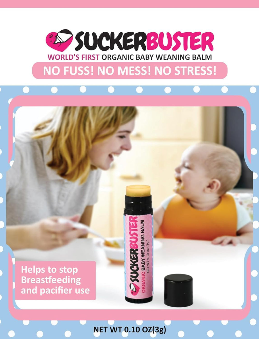 Suckerbuster Weaning Balm close-up on areola area for targeted use