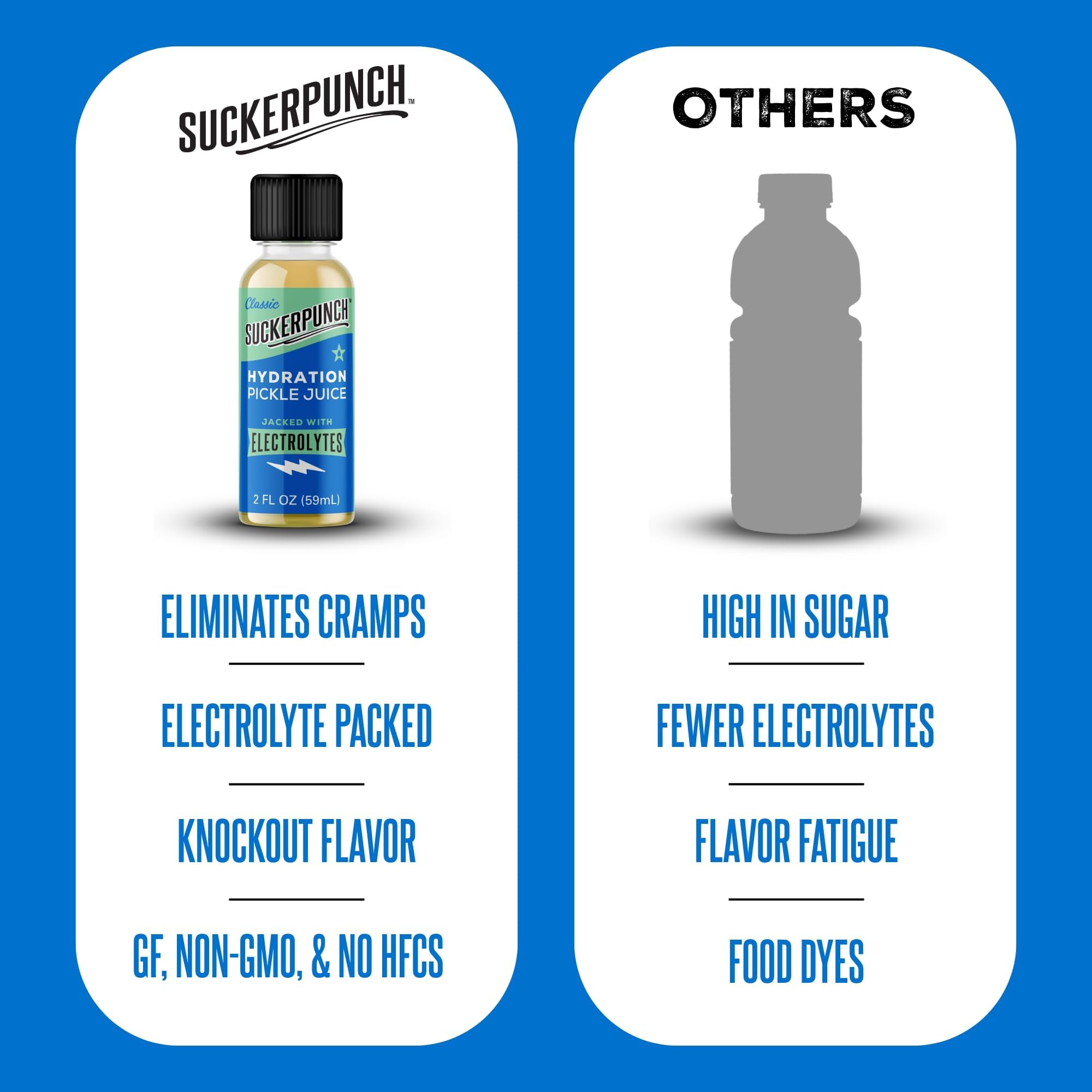 Suckerpunch 2oz pickle shot in a gym bag for quick refreshment.