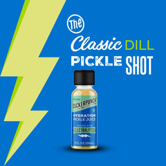 Suckerpunch dill flavor 2oz shot pack designed for athletes on the move.